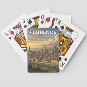 Florence Italy Skyline Travel Playing Cards