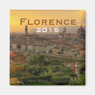 Florence Italy Souvenir Fridge Magnet Change Year