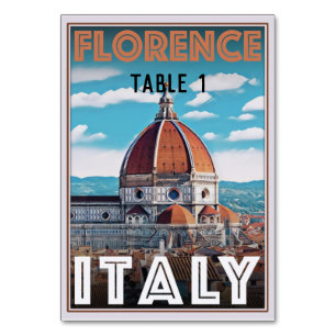 Florence Italy Table Place card Wedding