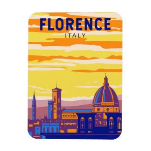 Florence Italy Travel Art Vintage Magnet