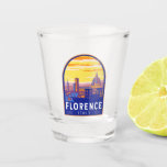 Florence Italy Travel Art Vintage Shot Glass<br><div class="desc">Florence vector art design. Florence,  capital of Italy’s Tuscany region,  is home to many masterpieces of Renaissance art and architecture.</div>