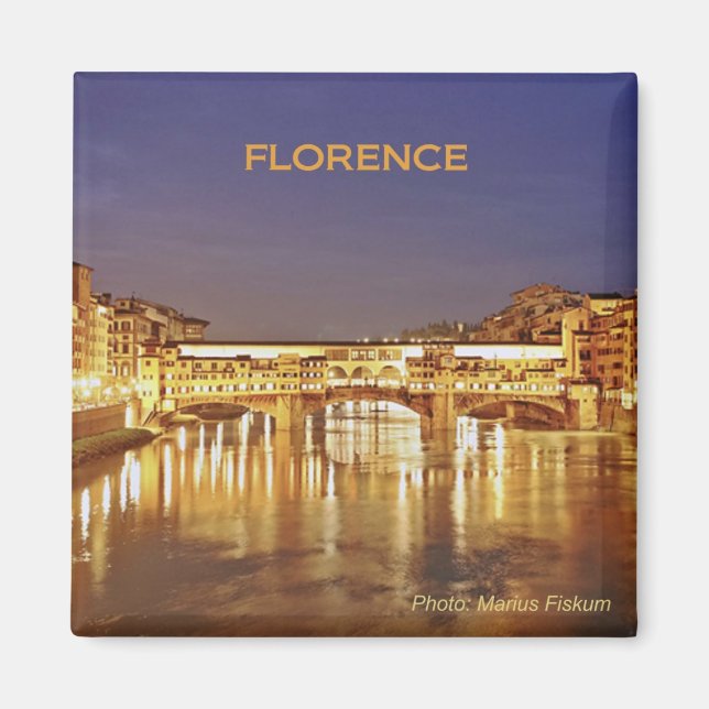 Florence Italy Travel Photo Souvenir Fridge Magnet (Front)