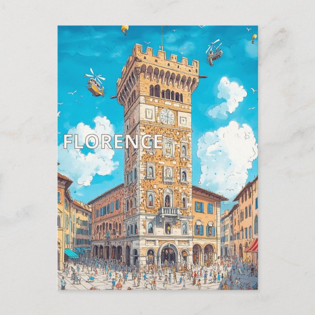Florence Italy Travel Postcard (Front)