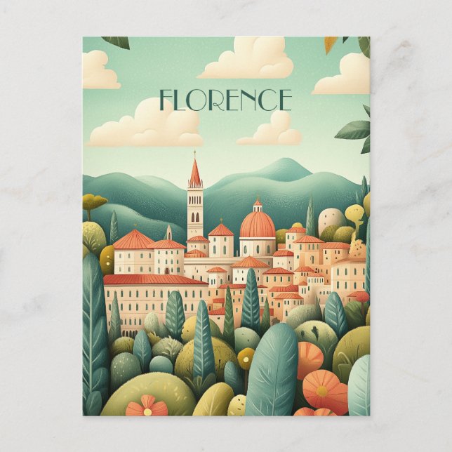 Florence Italy Travel Postcard (Front)