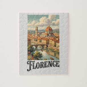 Florence Italy Vintage Travel Jigsaw Puzzle