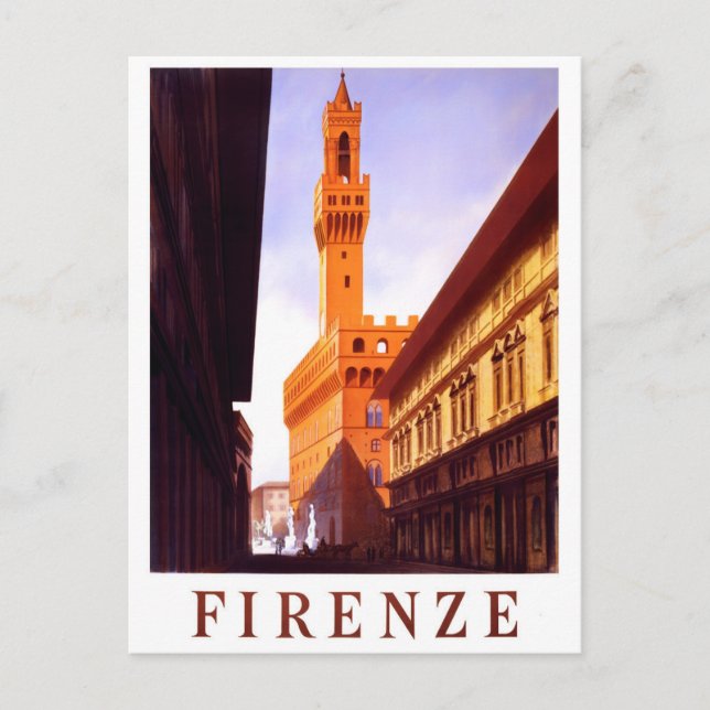 Florence Italy vintage travel Postcard (Front)