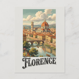 Florence Italy Vintage Travel Postcard