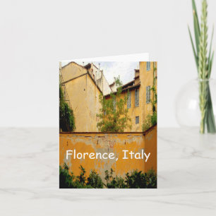 Florence Italy - Yellow Architecture Note Card