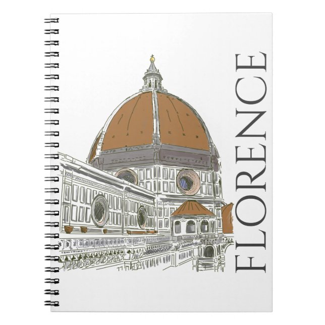 Florence Italys Duomo Pen and Ink Illustration Notebook (Front)