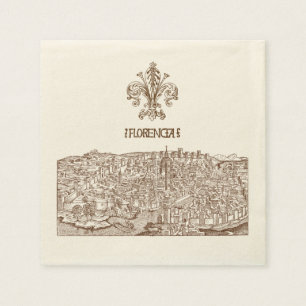 Florence, Mediaeval Woodcut Napkin
