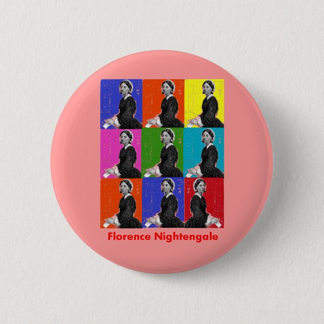 florence nightengale POPART T-Shirts & Gifts 6 Cm Round Badge (Front)