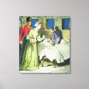 Florence Nightingale (1820-1910) from 'Peeps into Canvas Print