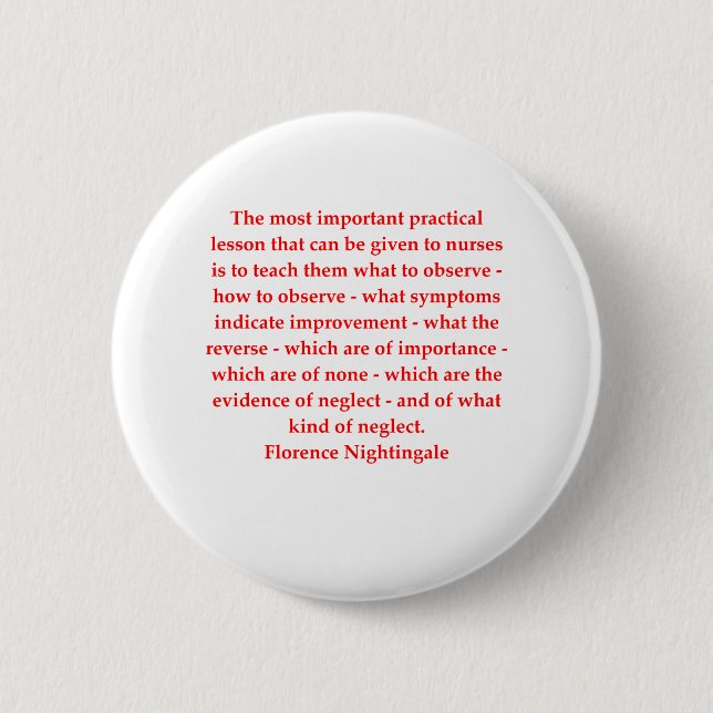 florence nightingale 6 cm round badge (Front)