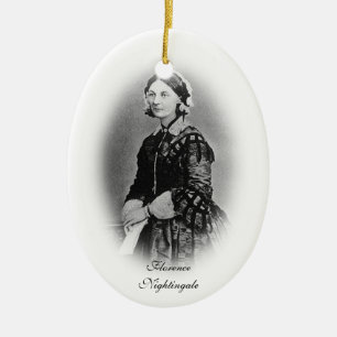 Florence Nightingale-Nursing Graduate+personalise Ceramic Tree Decoration