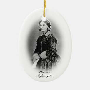 Florence Nightingale-Nursing Graduate+personalise Ceramic Tree Decoration