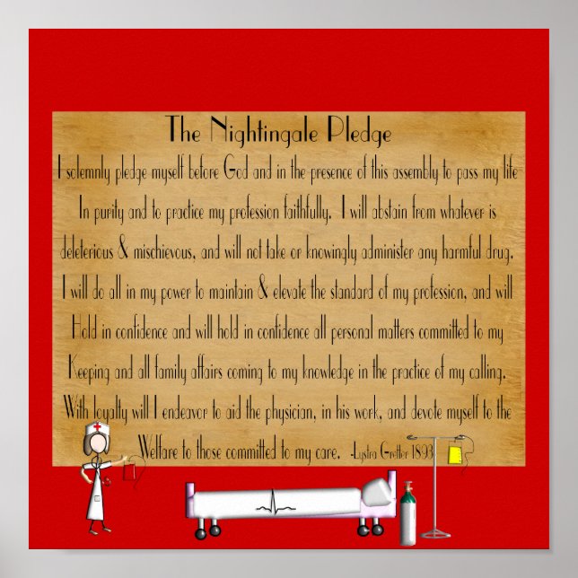 Florence Nightingale Pledge Poster (Front)