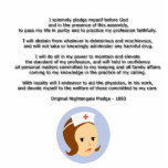 Florence Nightingale Pledge Standing Photo Sculpture<br><div class="desc">May 12–18 National Nursing Week Whether on a desk, at the office or in the living room, photo sculptures bring your memories to life. Made of acrylic with a black stand, they are a great conversation piece. Final size is approximate and depends on cut-out size of image. The Nightingale Pledge...</div>