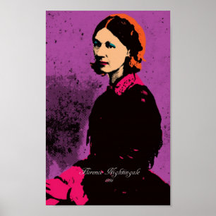 Florence Nightingale with Pop Art Poster