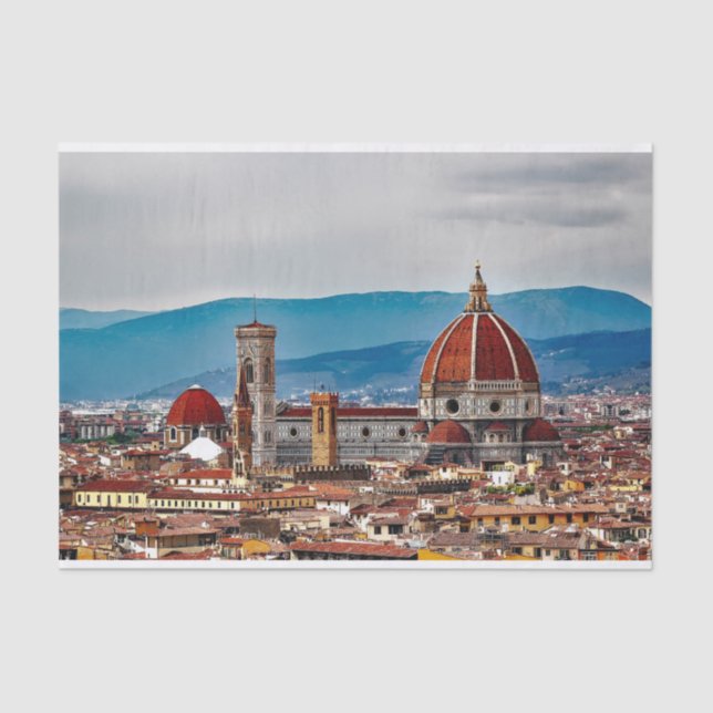 Florence old city, Italy skyline Tissue Paper (Front)