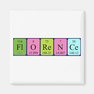 Florence periodic table name magnet