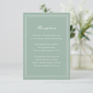 Florence Sage Green Elegant Wedding Enclosure Card