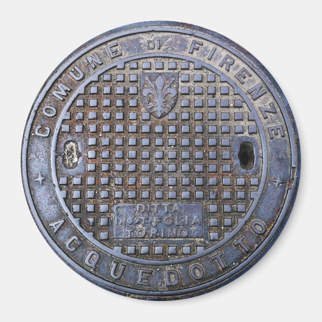 Florence Sewer Cover Magnet (Front)