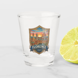 Florence Skyline Italy Shot Glass