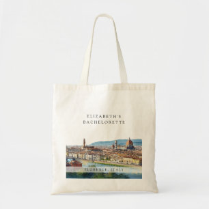 Florence Skyline Watercolor Bachelorette Weekend Tote Bag