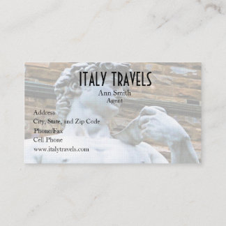Florence Statue of David With Love Quote Business Card