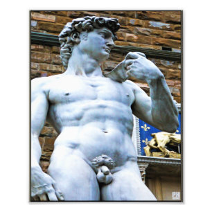 Florence Statue of David With Love Quote Photo Print
