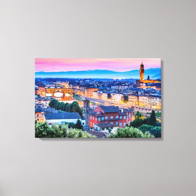 Florence sunset, Italy Canvas Print (Front)
