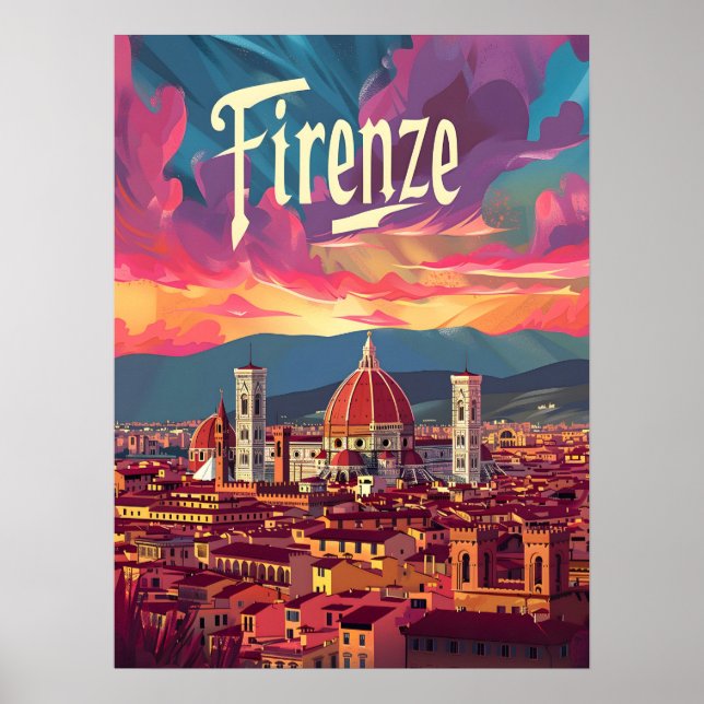 Florence Sunset Poster (Front)
