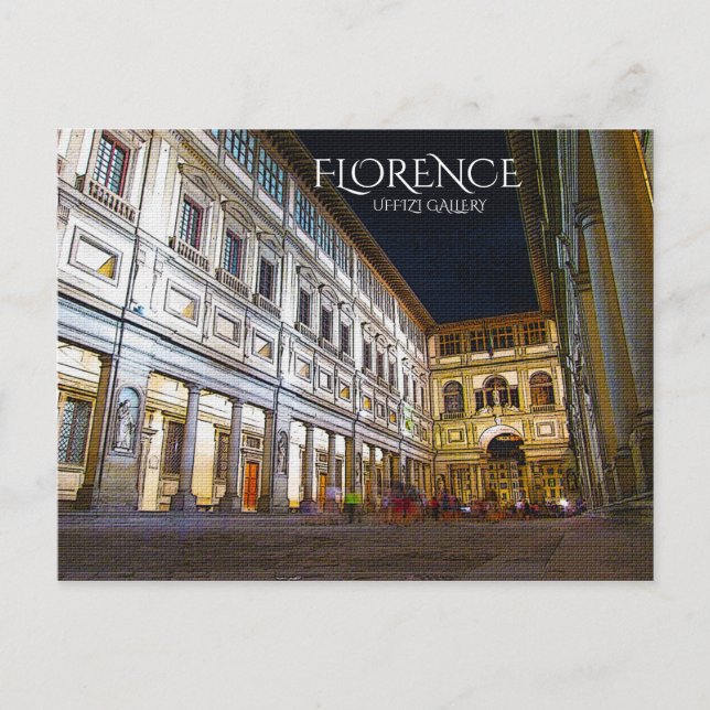 Florence, Uffizi Gallery Postcard (Front)