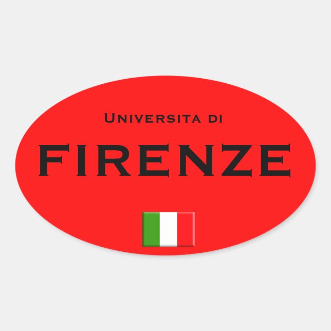Florence University Euro-style Oval Sticker (Front)