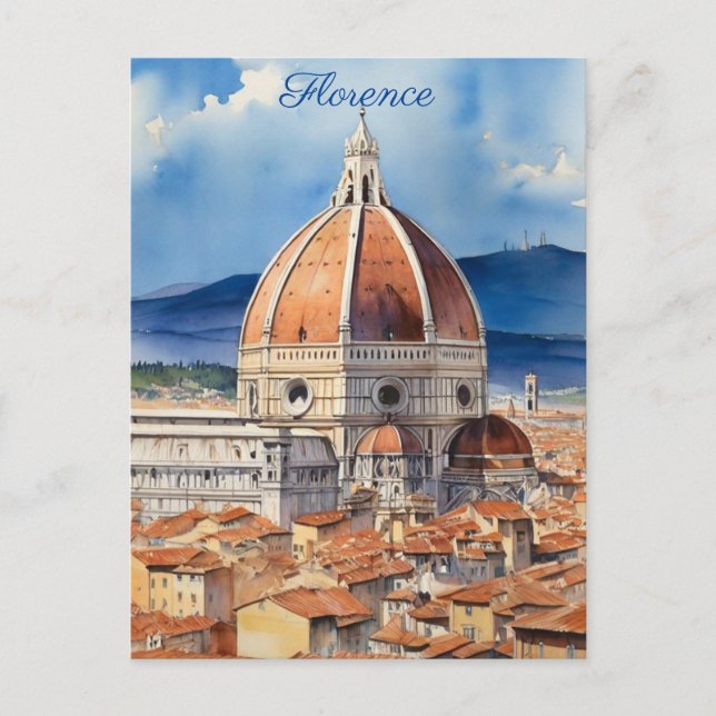 Florence view | il Duomo | watercolor  Postcard (Front)