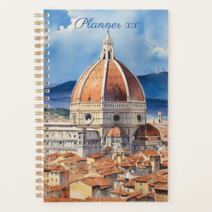 Florence view   the Duomo   watercolor   undated  Planner