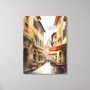Florence watercolor art canvas print