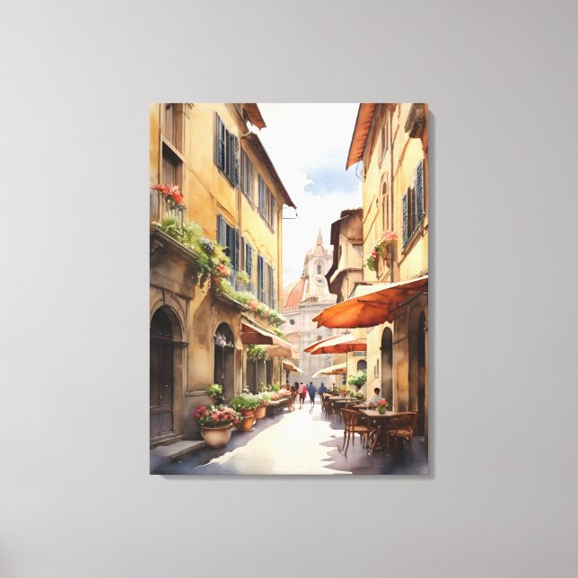 Florence watercolor art canvas print (Front)