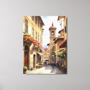 Florence watercolor art canvas print