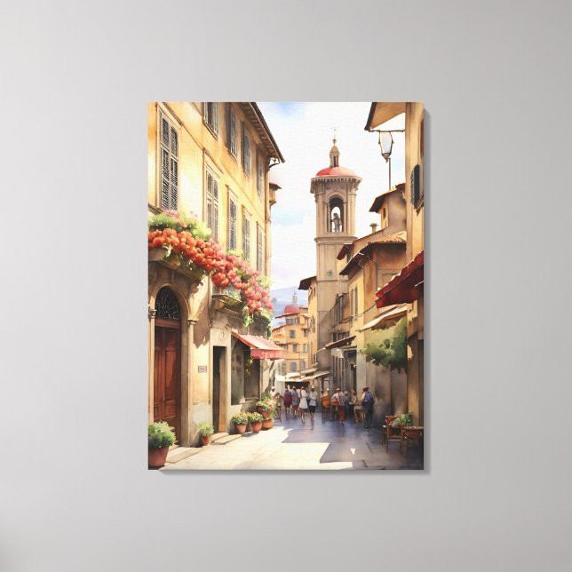 Florence watercolor art canvas print (Front)