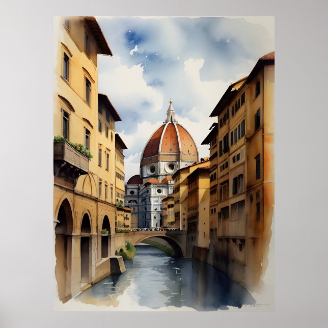 Florence watercolor art poster (Front)