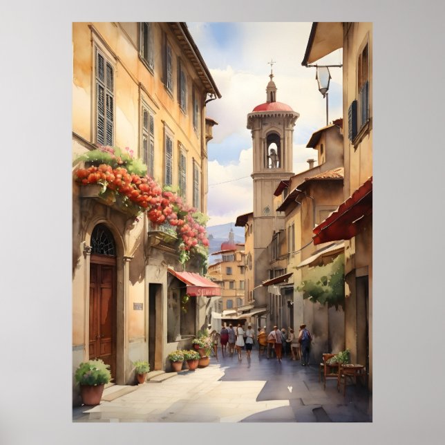 Florence watercolor art poster (Front)