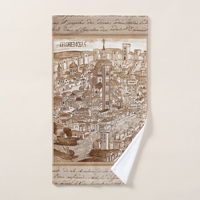 Florencia Sepia 1493 Hand Towel (Hand Towel)