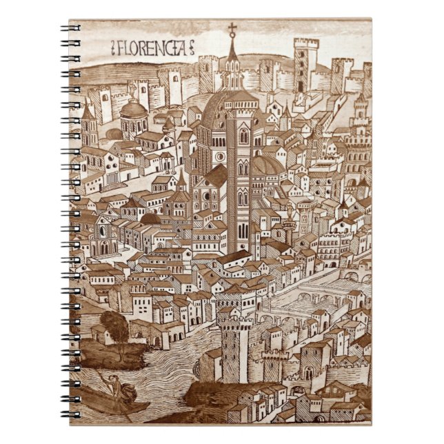 Florencia Sepia 1493 Notebook (Front)