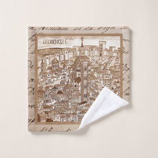 Florencia Sepia 1493 Wash Cloth Towel