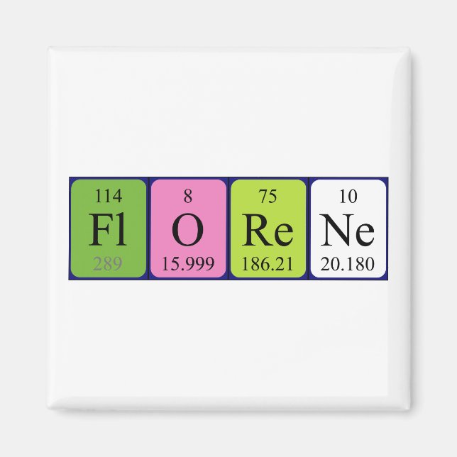 Florene periodic table name magnet (Front)