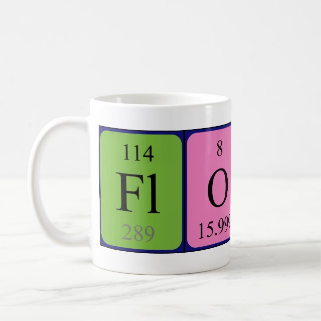 Florene periodic table name mug (Left)