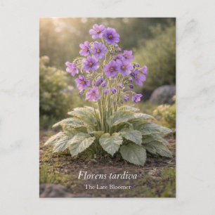 Florens tardiva The Late Bloomer Botanical Postcard