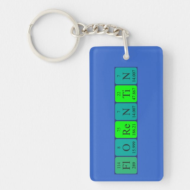 Florentin periodic table name keyring (Front)