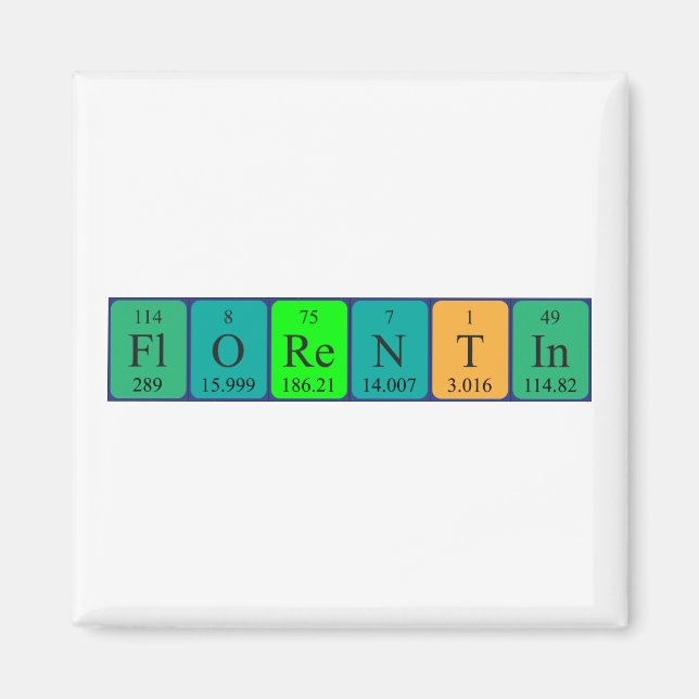 Florentin periodic table name magnet (Front)
